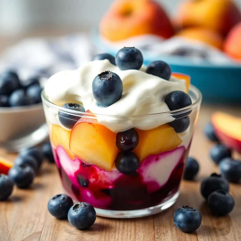 Blueberry Peach Apple Yogurt Parfait