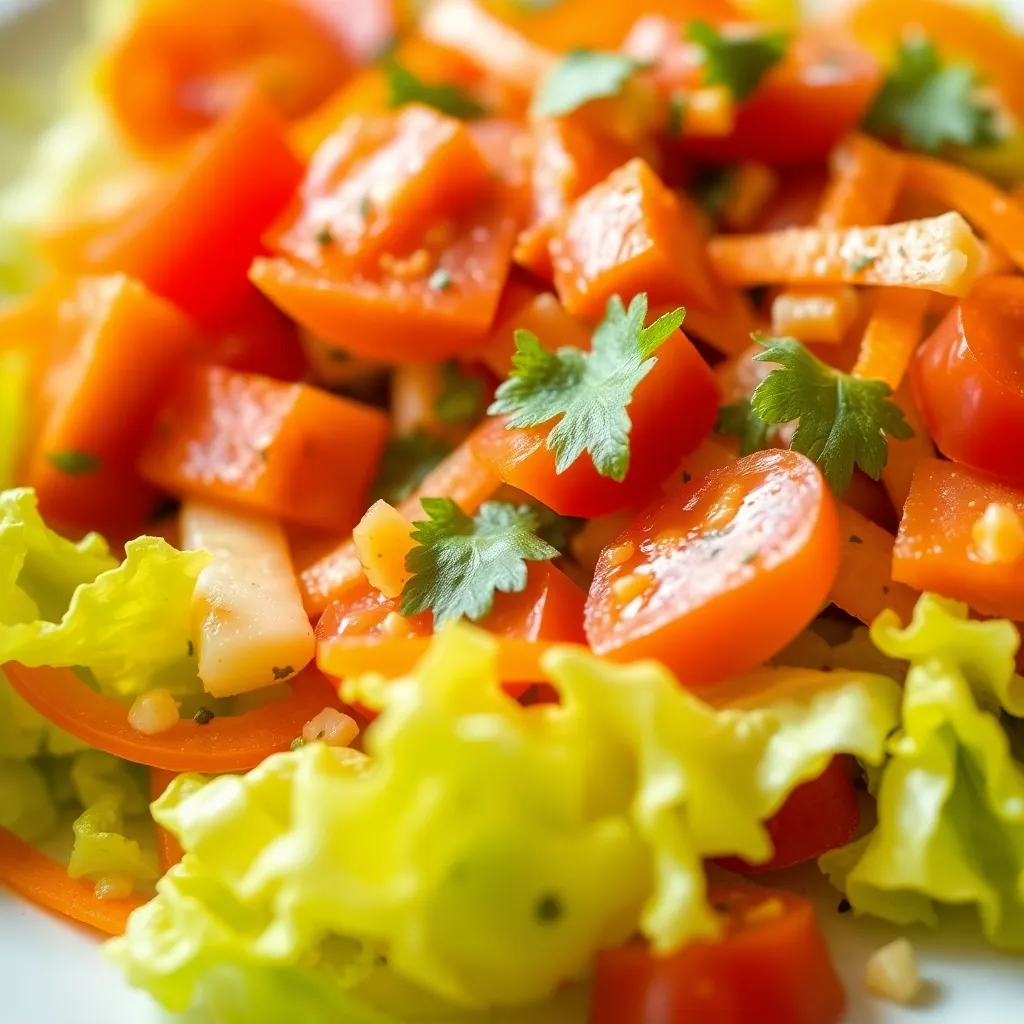 Lettuce, Tomato, and Carrot Salad