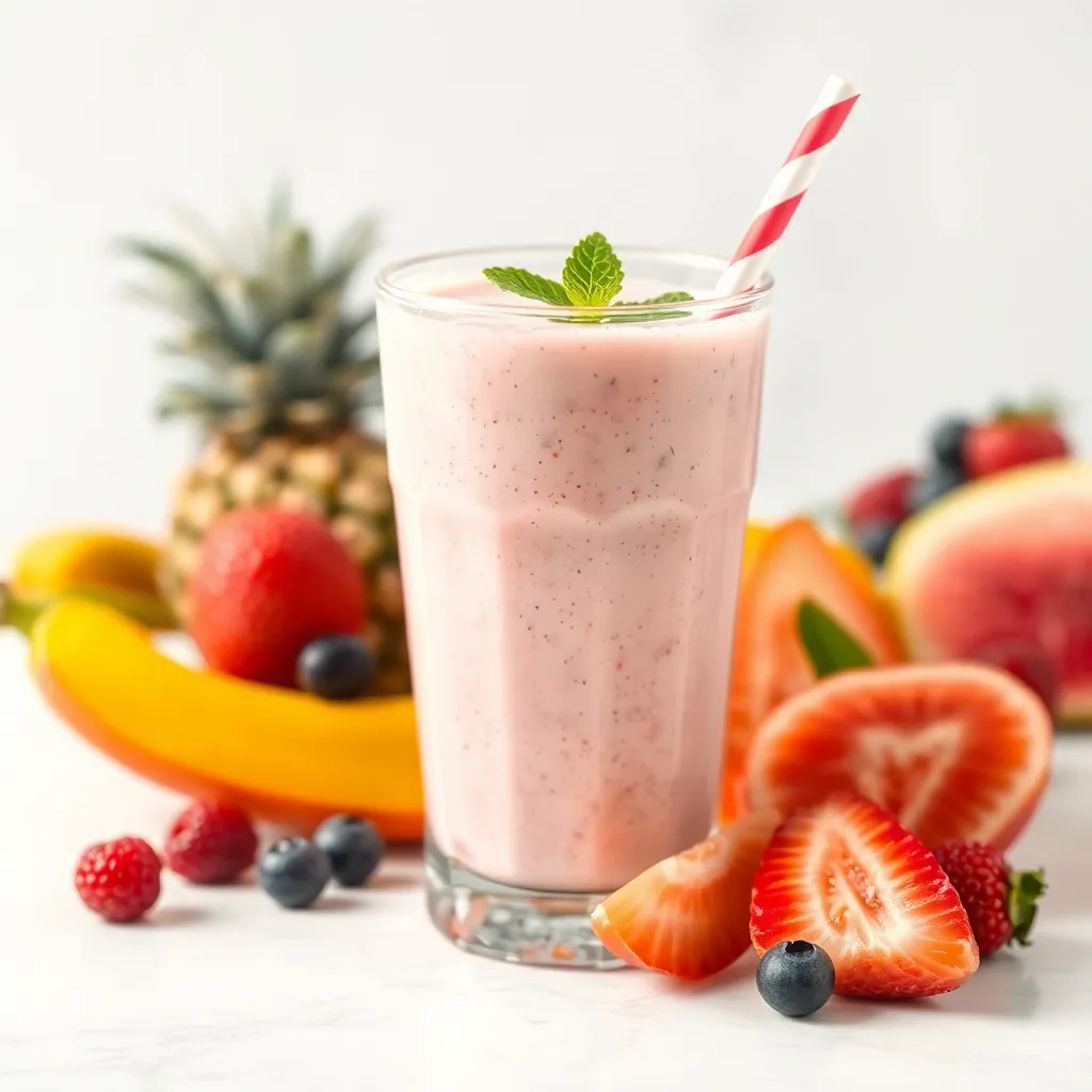 Tropical Fruit Yogurt Smoothie