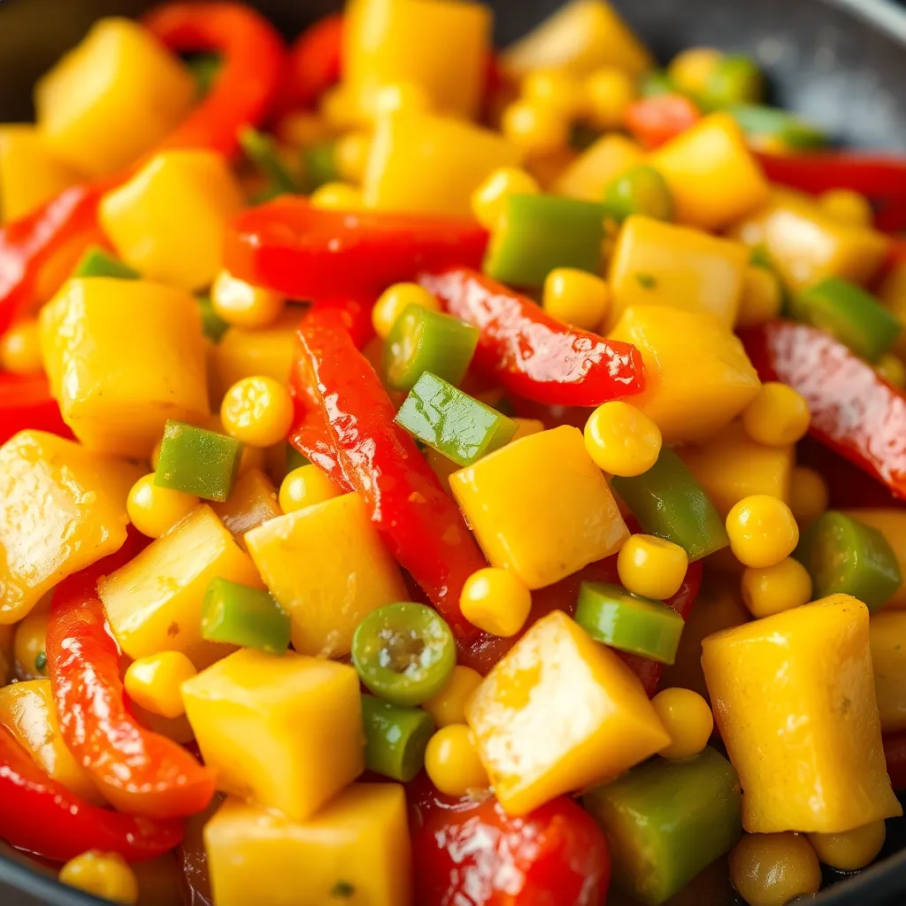 Bell Pepper, Potato, and Corn Stir-Fry