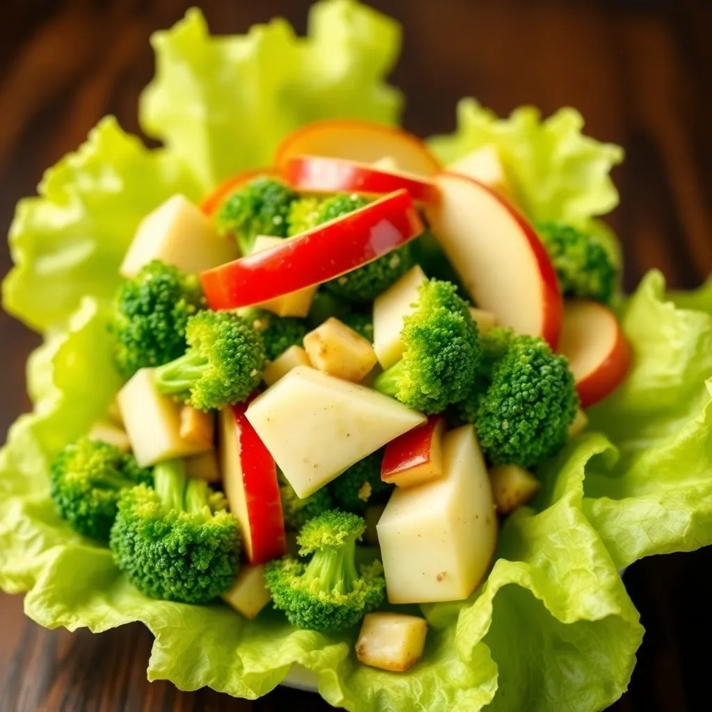 Lettuce, Broccoli, and Apple Salad
